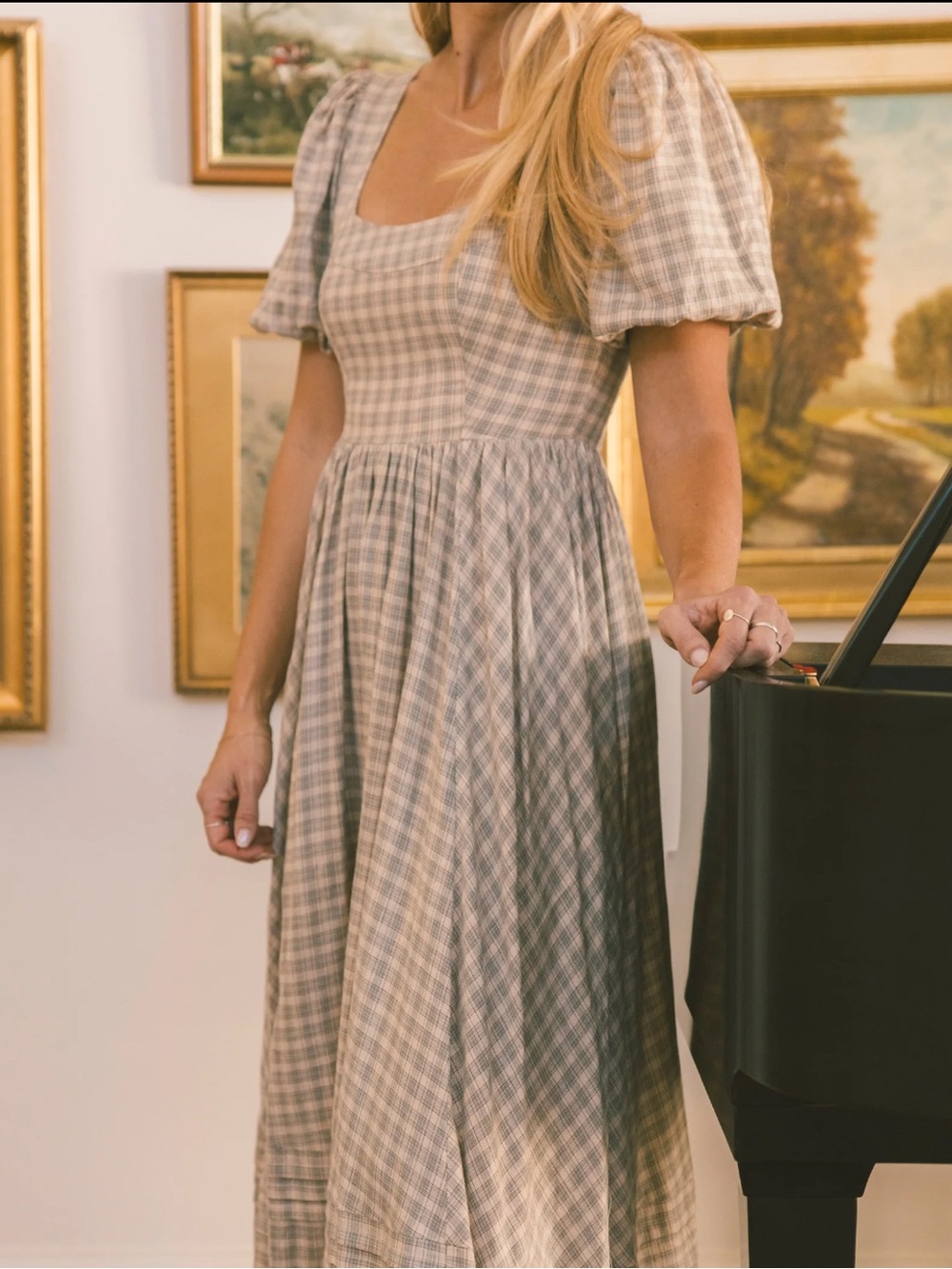 Women’s Maggie Dress in Fall Plaid - Picture 2 of 2
